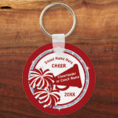 Cheer Gift Bag Ideeën, persoonlijke rode witte kle Sleutelhanger (Voorkant)