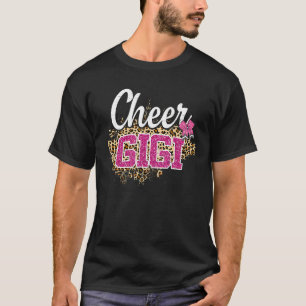 Cheer Gigi Bigmost Fan Leopard Print and Pom Pom 1 T-shirt