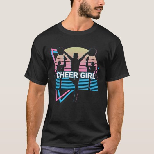 Cheer Girl Cheerleader Retro Cheeerleading T-shirt (Voorkant)
