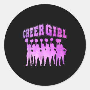 Cheer Girl Grappig Cheerleading Quote Cheerleader  Ronde Sticker