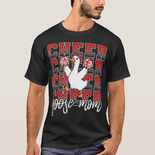 Cheer Goose Moeder Coquette Strik Rode Grappige Sp T-shirt (Voorkant)