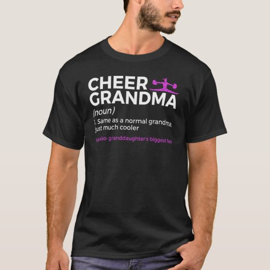 Cheer Grandma Definition Granddaughter's Biggest F T-shirt (Voorkant)