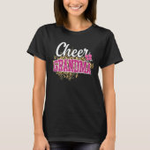 Cheer Grandma grootst fan leopard print en pom po T-shirt (Voorkant)