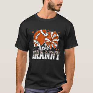 Cheer Granny Life Leopard Cheerleader Funny Game D T-shirt