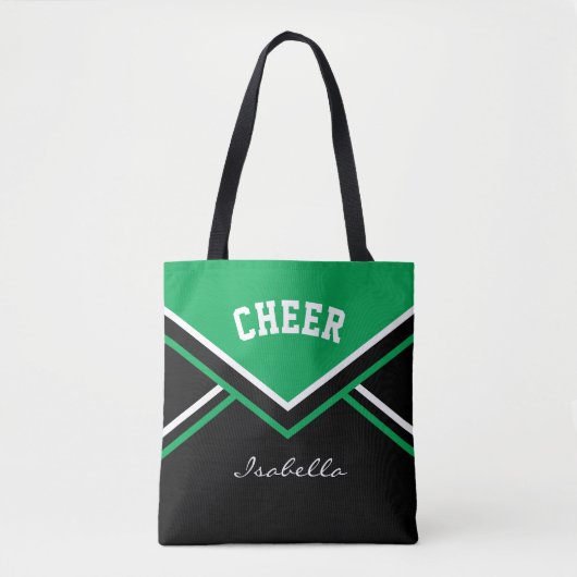 Cheer Green Cheerleader Outfit Tote Bag (Voorkant)