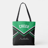 Cheer Green Cheerleader Outfit Tote Bag (Achterkant)