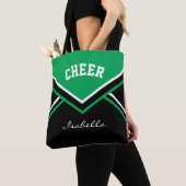Cheer Green Cheerleader Outfit Tote Bag (Dichtbij)