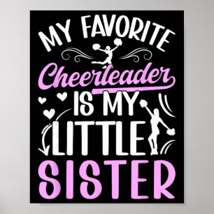 Cheer grote zus trots grote zus van een cheerleade poster
