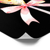 Cheer Happy New Year Coquette Bow Champagne New Ye Poster (Hoek)