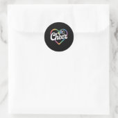 Cheer Hart Cheerleading Grappige Cheerleader Ronde Sticker (Tas)