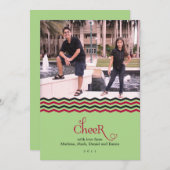Cheer Holiday Photo Card Feestdagenkaart (Voorkant / Achterkant)