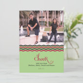 Cheer Holiday Photo Card Feestdagenkaart (Staand voorkant)