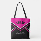 Cheer Hot Pink Cheerleader Outfit Tote Bag (Achterkant)