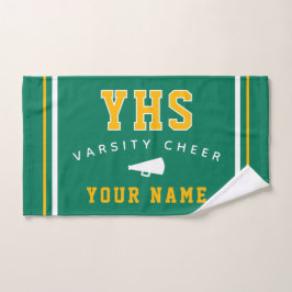 Cheer Icon, Custom Name & School, Cheer Team Gift Handdoek