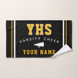 Cheer Icon, Custom Name & School, Cheer Team Gift Handdoek