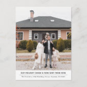 Cheer is nu vanaf hier vakantie verhuisaankondigin feestdagenkaart (Voorkant)