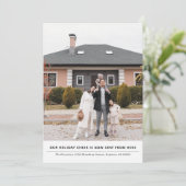 Cheer is nu vanaf hier vakantie verhuisaankondigin feestdagenkaart (Staand voorkant)