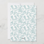 Cheer | Kerstfoto van Sweater Pattern Blauwgroen Feestdagenkaart (Achterkant)