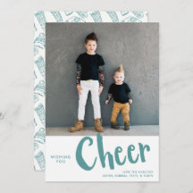 Cheer | Kerstfoto van Sweater Pattern Blauwgroen