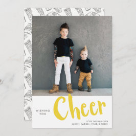 Cheer | Kerstfotogeel met Sweater Pattern Feestdagenkaart