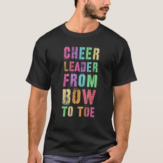 Cheer Leider Van Bow Naar Teen Cheerleading Team C T-shirt (Voorkant)