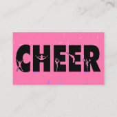 Cheer Lessons Pink Visitekaartje (Achterkant)