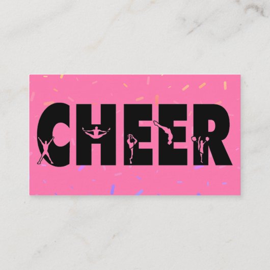 Cheer Lessons Pink Visitekaartje (Achterkant)