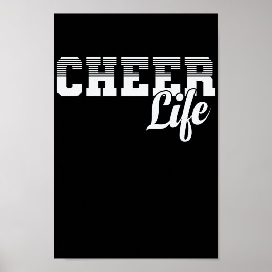 Cheer Life Cheerleader Sport turnen anfeuern Poster (Voorkant)