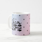 Cheer Life Cute & Trendy Cheerleader Typografie Koffiemok (Voorkant links)