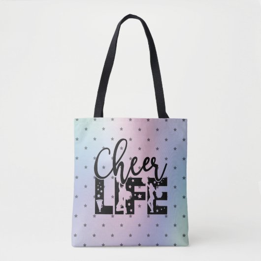 Cheer Life Glamoureus Cheerlead Star Gradient Tote Bag (Voorkant)