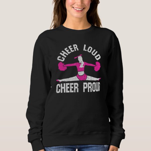 Cheer Loud Cheer Proud  Cheerlead Coach Trui (Voorkant)