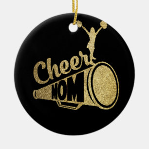 Cheer Ma Cheerlead Faux Gold Keramisch Ornament