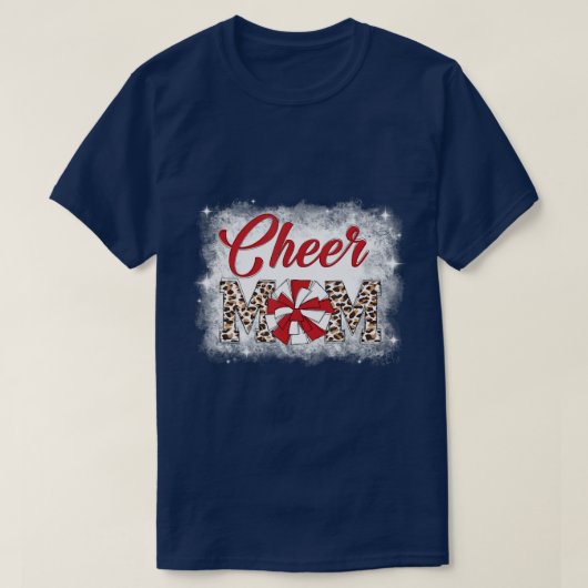 Cheer Ma Leopard Pom Pom Cheerleader Bleaching Des T-shirt (Design voorkant)