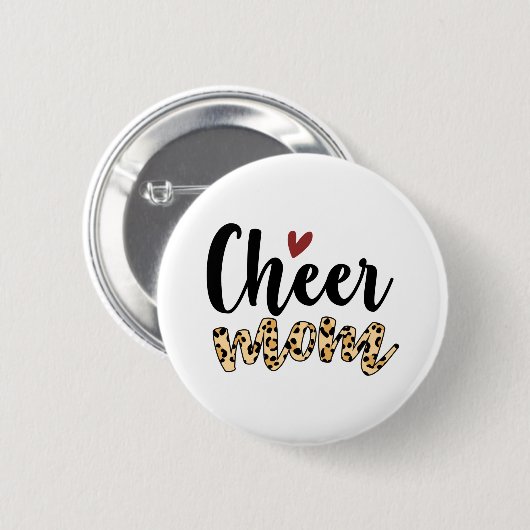 Cheer Ma Leopard Print Ronde Button 5,7 Cm (Voorkant /achterkant)