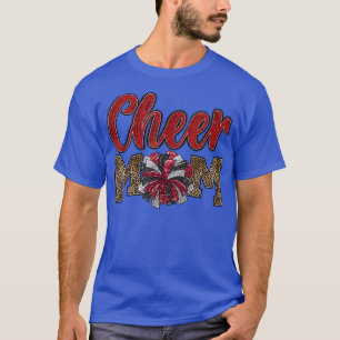 Cheer Ma Leopard Proud Cheerleader Moeder Cute Te T-shirt