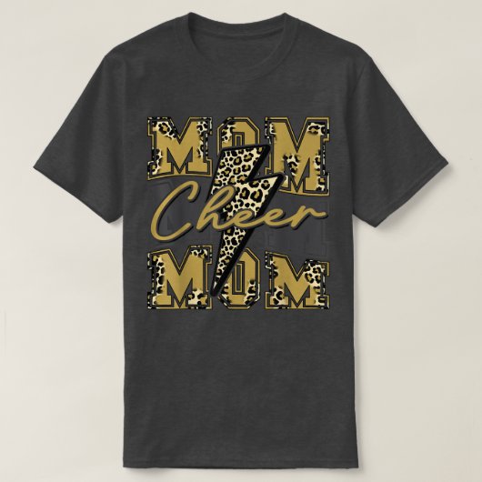 Cheer Ma Lightning Bolt Cheer Leopard Gold T-shirt (Design voorkant)