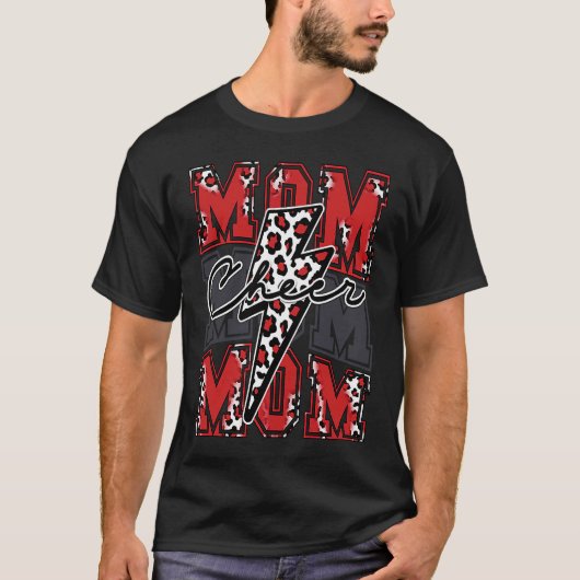 Cheer Ma Lightning Bolt Leopard Cheetah Print Che T-shirt (Voorkant)