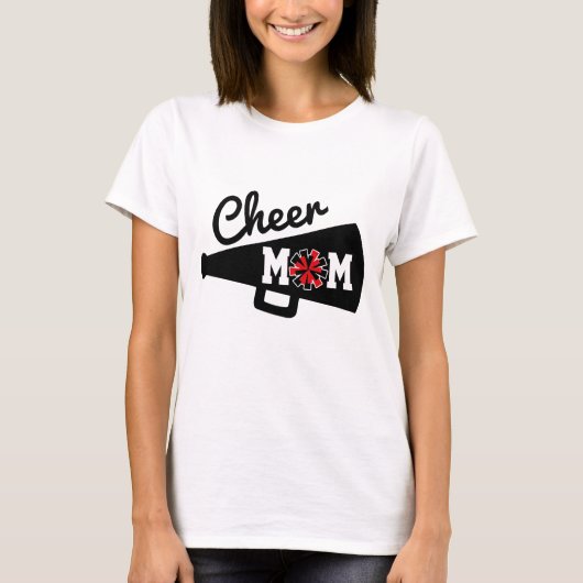 Cheer mam Cheerlead Black White T-shirt (Voorkant)