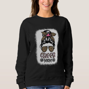 Cheer Mam Leopard Messy Bun Cheerleader Bleaching Trui