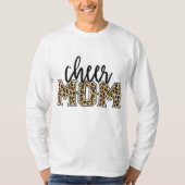 Cheer Mam Leopard Print Womens Proud Cheerleader M T-shirt (Voorkant)