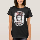 Cheer Mam Messy Bun Girl Moederdag 2 T-shirt (Voorkant)