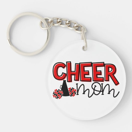 Cheer mam Modern Typografie Sleutelhanger (Voorkant)