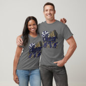 Cheer Mam Navy Leopard Cheer Poms T-shirt (Unisex)