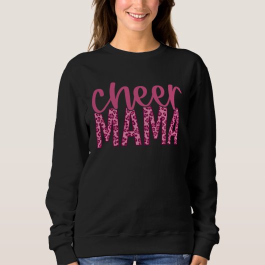 Cheer Mama Pink Leopard Print Trui (Voorkant)