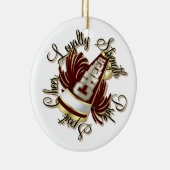 Cheer Maroon and Gold Qualities Ornament (Rechts)