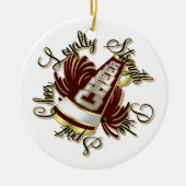 Cheer Maroon and Gold Qualities Ornament (Voorkant)