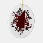 Cheer Maroon and White Qualities Foto Ornament (Rechts)