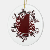 Cheer Maroon and White Qualities Foto Ornament (Links)