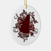 Cheer Maroon and White Qualities Ornament (Rechts)