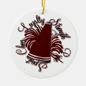 Cheer Maroon and White Qualities Ornament (Voorkant)